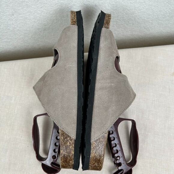 Project Cloud Womens Sz 9 leather adjustable Arizona style cork sole sandals - Picture 6 of 10
